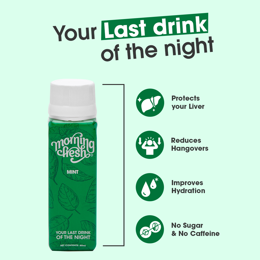 Hangover Drink in Mint Flavour by Morning Fresh- Pack of 8