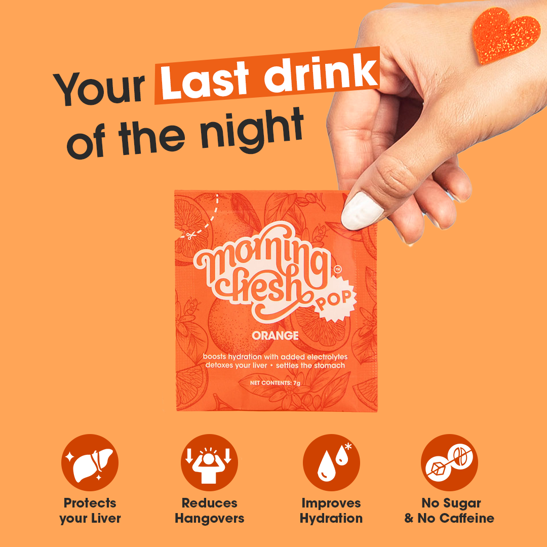 Hangover Sachets in Orange Flavour by Morning Fresh- Pack of 20