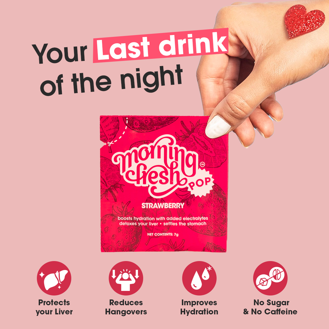 Hangover Sachets in Strawberry Flavour by Morning Fresh- Pack of 20