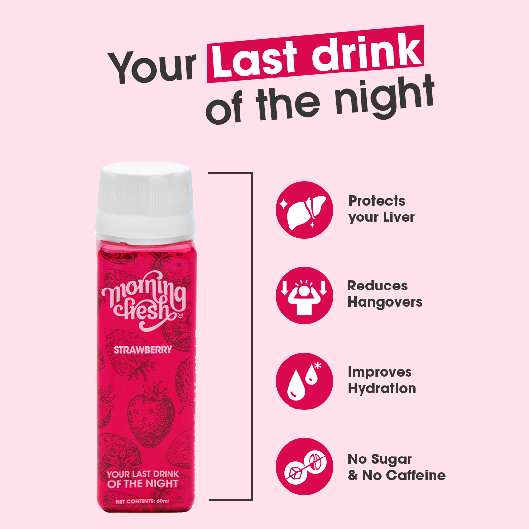 Hangover Drink in Strawberry Flavour by Morning Fresh- Pack of 8